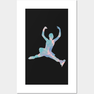 Figure skating (split jump) Posters and Art